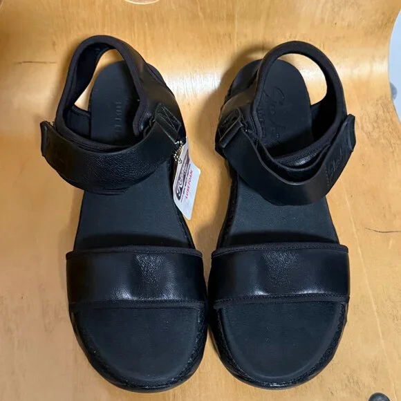 New Women's Skechers Luxe Foam Black Comfort Sandals Size 10 Relaxed Step - Picture 4 of 15